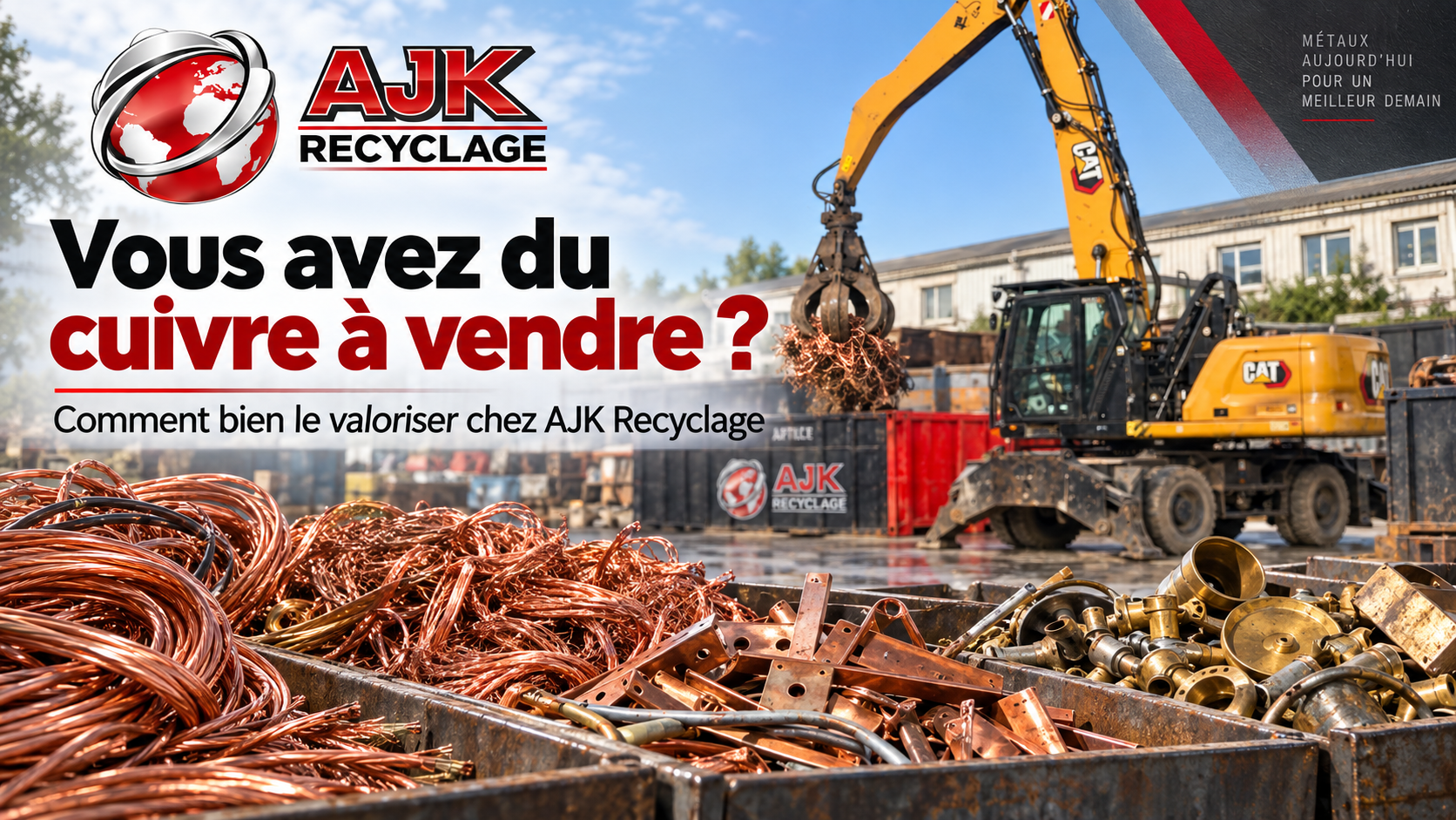 Vous avez du cuivre à vendre ? Comment bien le valoriser chez AJK Recyclage à Vendargues