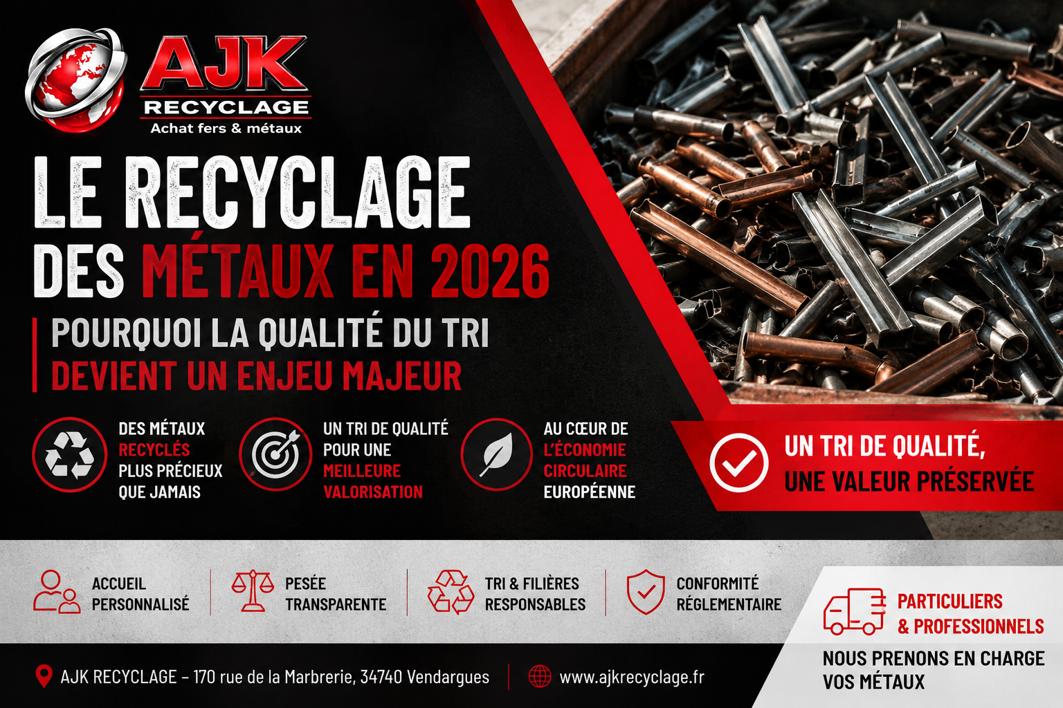 Le recyclage des métaux en 2026 : pourquoi la qualité du tri devient un enjeu majeur